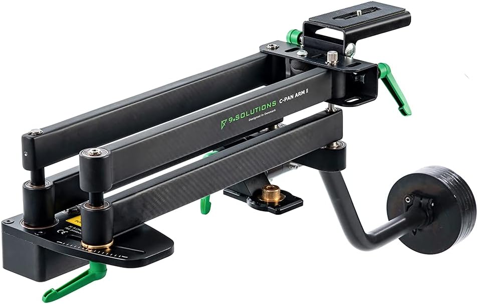 9.Solutions C-Pan Arm II, Carbon Fiber, Lighter-Weight, Upgraded Smoothness, 9.CPA2C, Slider, Jib/Crane for Different pan/Movement, for Photography, Videography & Filmmaking