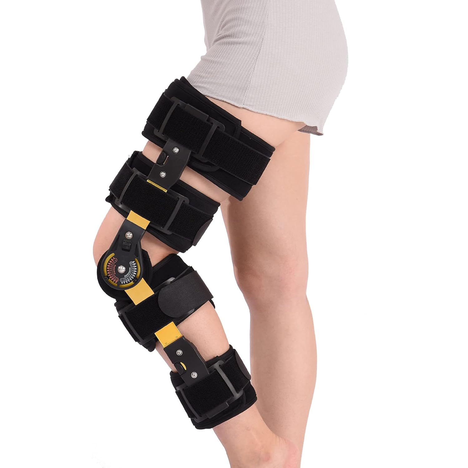 Adjustable Knee Brace, Hinged Knee Brace For Arthritis Pain And Support, Orthopedic Guard Protector For Acl Mcl And Pcl Injury Recovery(