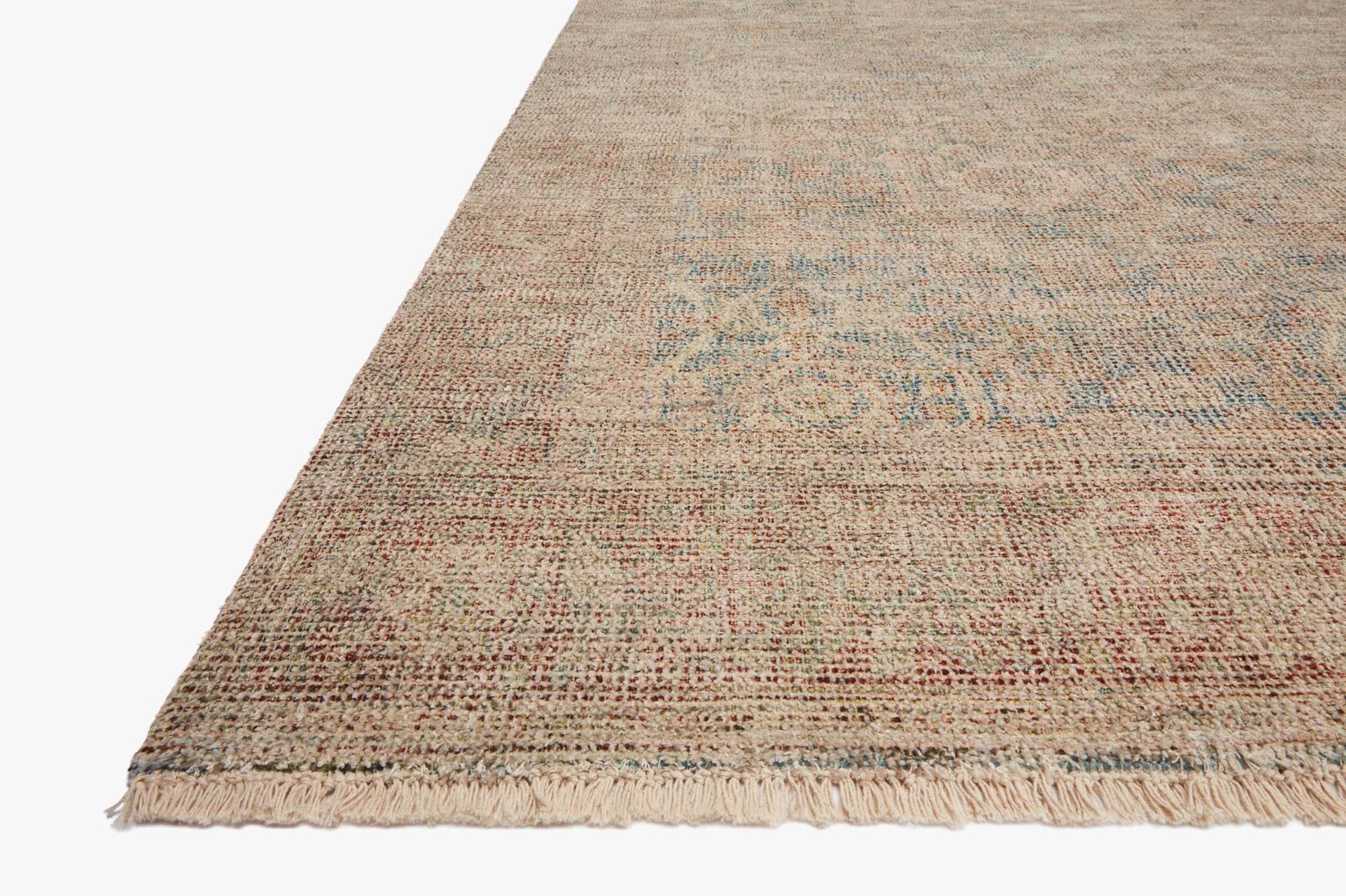 Loloi Priya Collection - Transitional Hand Woven Rug in Denim & Rust (PRY-06)