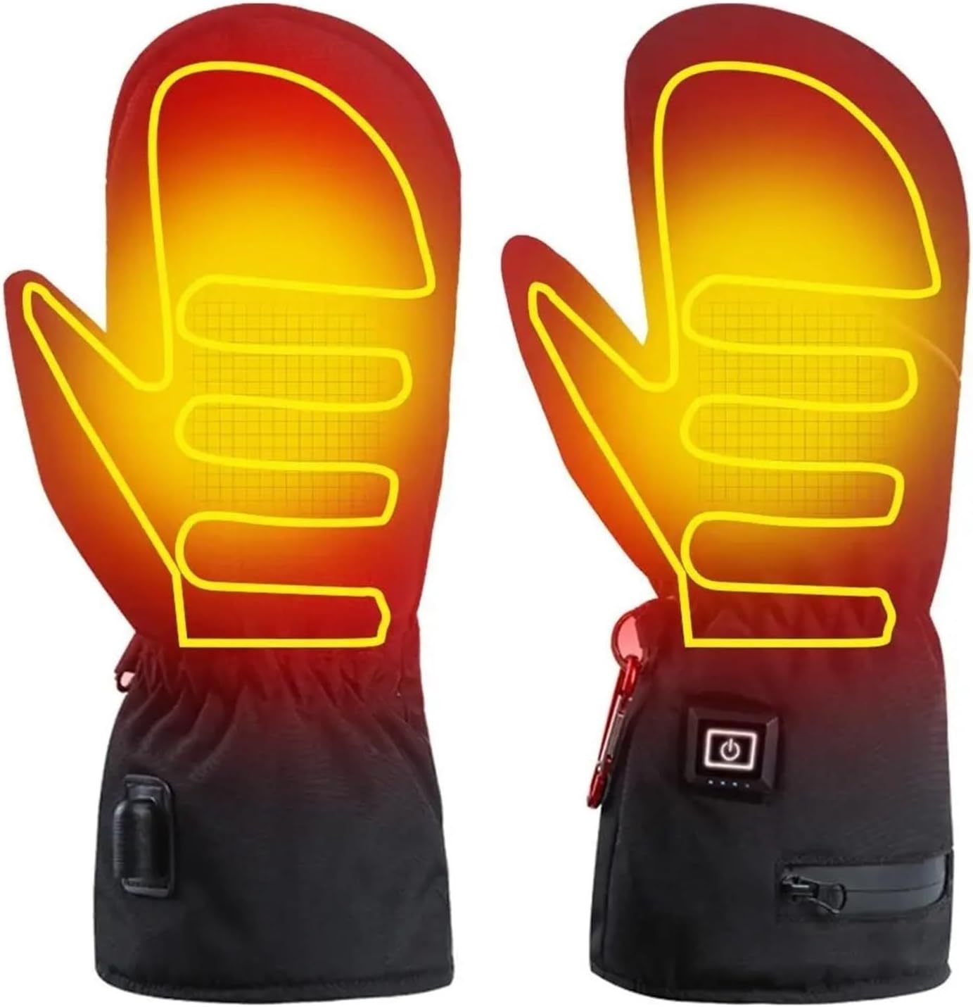 Electric Gloves, Lined Gloves Heated Mittens Recharable Thermal Breathable Soft for Women for Cycling,for Motorcycle Driving Hiking