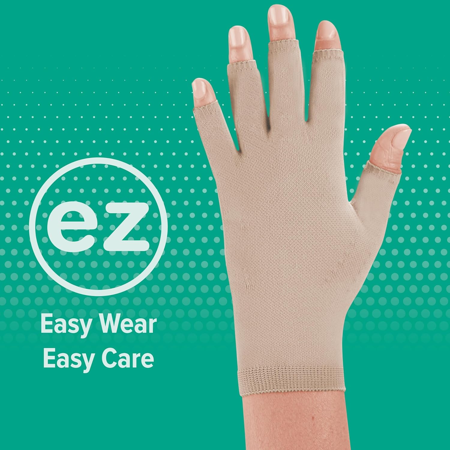 Juzo 3021 Expert Seam Flat Knit Compression Glove with Open Finger Slots