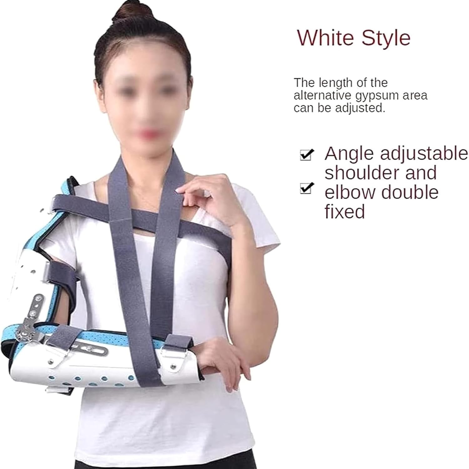 ROM Elbow Brace, Hinged Support Sling Stablizer for Dislocated Arm, Adjustable Splint and Shoulder Strap, Sports Surgery Injury Recovery Pain Relief,Right