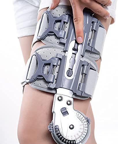 Knee Orthosis Immobilizer, Adjustable Hinged Knee Brace Splint Stabilizer Knee Support for Acl Arthritis Meniscus Tear Ligament Injury for Leg Post-Op Fracture