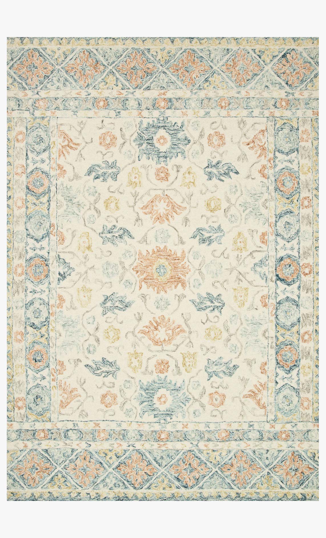 Loloi Norabel Collection - Contemporary Hooked Rug in Ivory (NOR-01)
