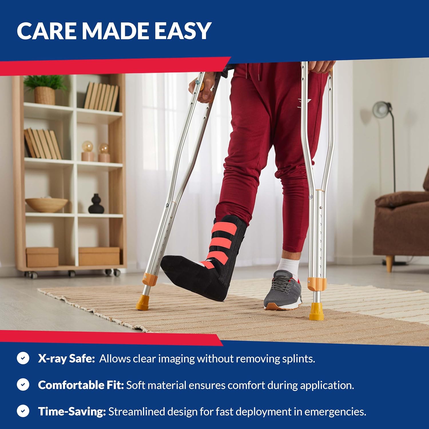 Dixie EMS Fracture Splint Kit – Emergency Immobilization Set with Arm & Leg Splints, Shoulder Support & Carry Bag – First Responder, EMT, Paramedic & Medical Use