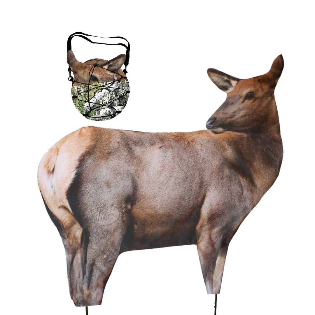 Montana Decoy RMEF Elk Decoy with Leg Poles for Hunting and Carrier Bundle