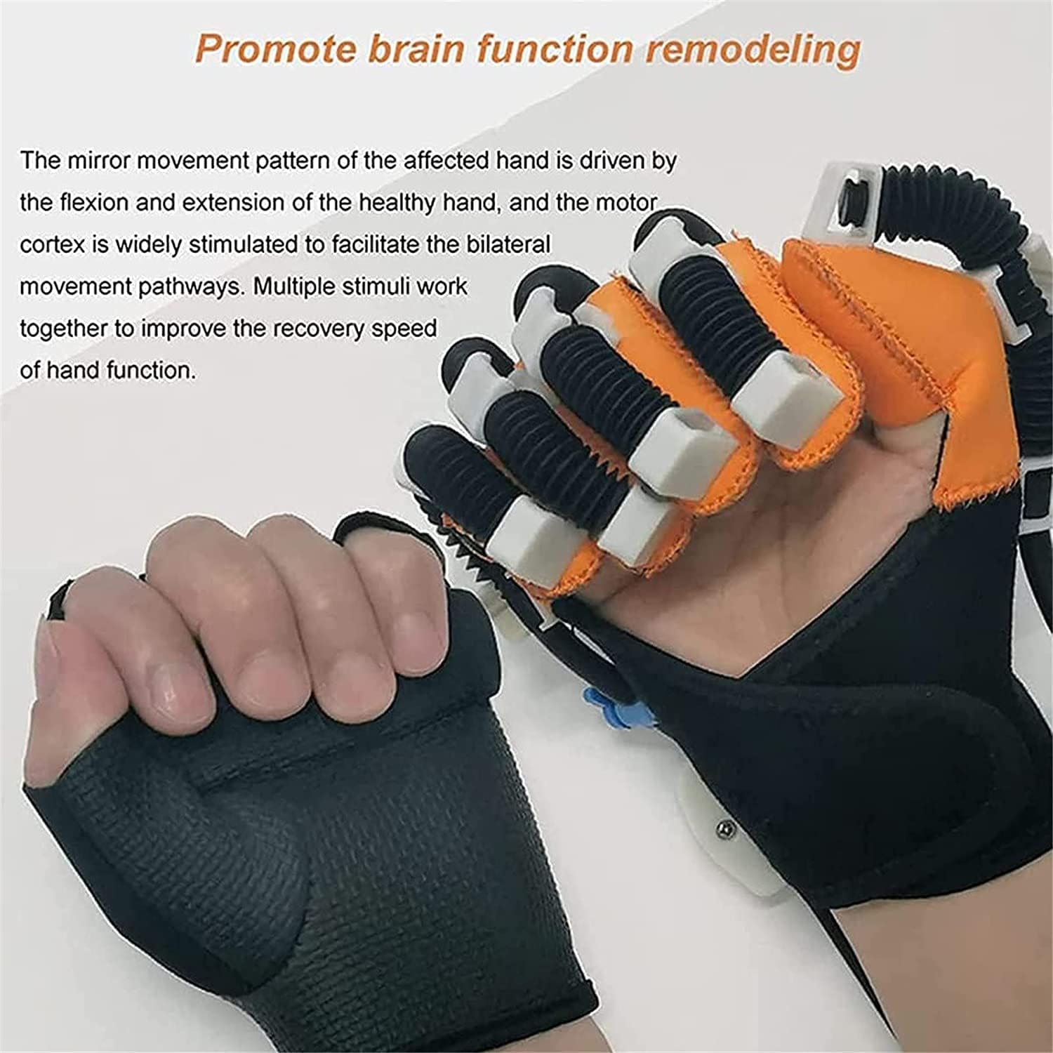 Stroke Hemiplegia Finger Rehabilitation Trainer, Rehabilitation Robot Gloves, for Hand Function Recovery