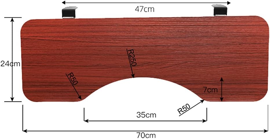 Ergonomic Foldable Keyboard Tray Clamp On Desk Extender Computer Table Mount Tilted Armrest Shelf Elbow Arm Support 70cmx24cm/27.5x9.4inch,