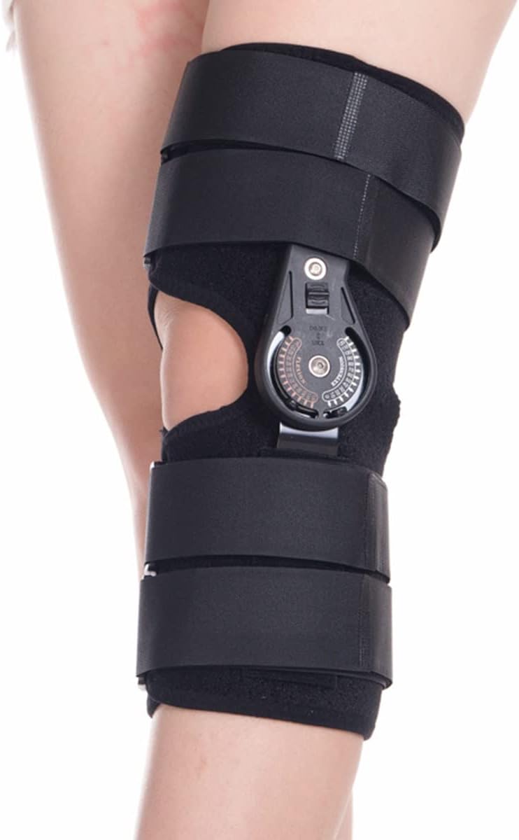 Adjustable Medical Knee Brace Postoperat Orthosis Knee Joint Support Ligament Sport Injury Orthopedic Splint After Surgery,Medium (M)