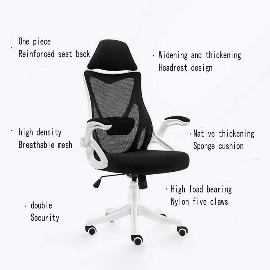 High-Back Leather Executive Swivel Adjustable Swivel Office Desk Chair with Armrests Lumbar Support Desk Ergonomic Chair Chair High Back Desk Chairs for Home Office Ergonomic Design (Black )