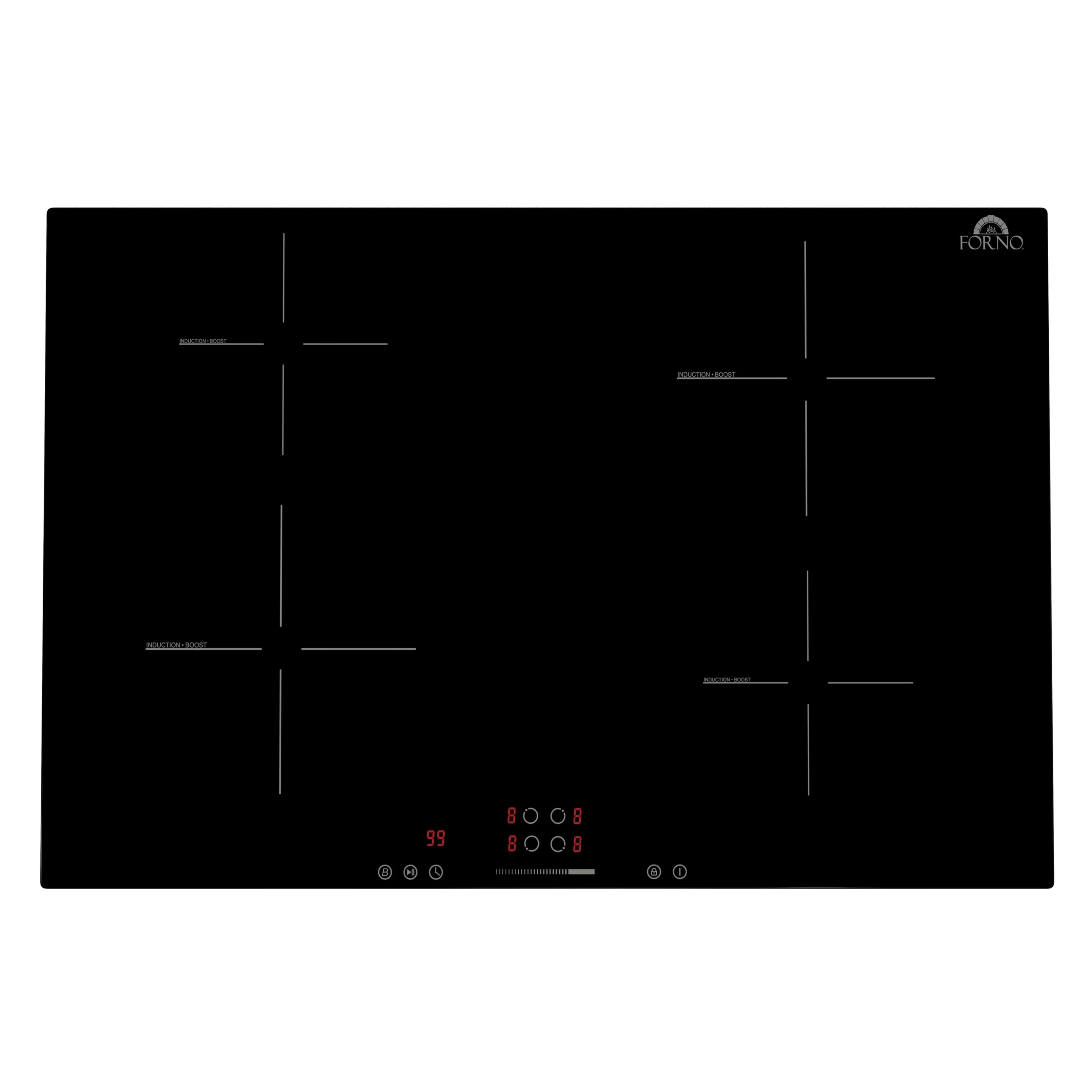 Forno  Parco 30-Inch Induction Cooktop, 4 Zones, 7200W, Touch Control, 9 Power Levels & Booster Function (FCTIN0583-30)