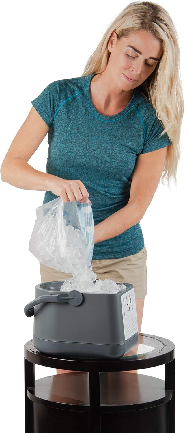 Ossur Cold Rush Compact Therapy Machine System with Rectangle Pad- Ergonomic, Adjustable Wrap Pad Included- Quiet, Lightweight and Strong Cryotherapy Freeze Kit Pump