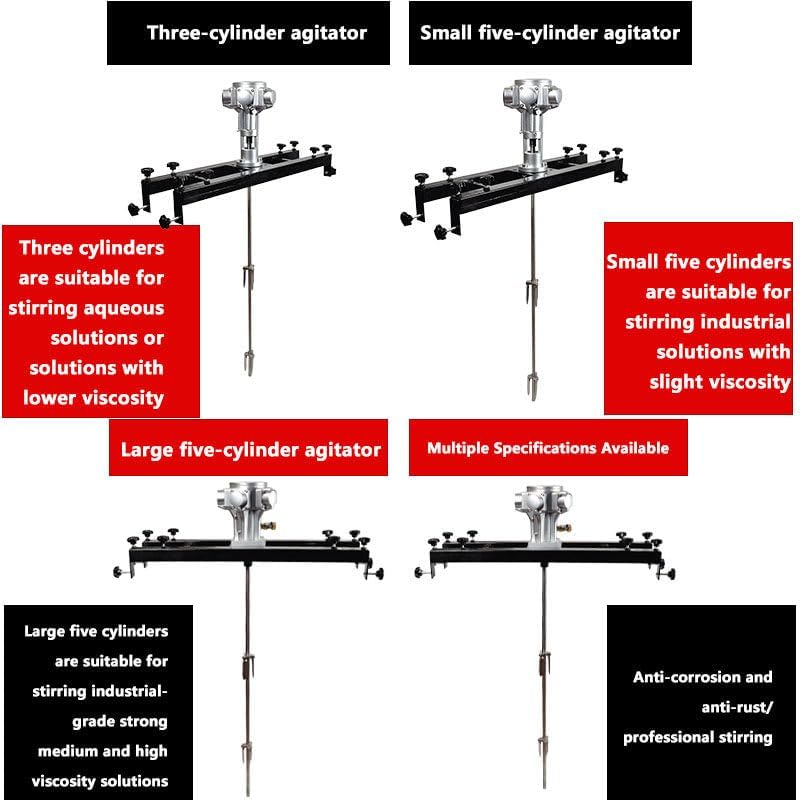 1/2HP Electric Tank Mixer - 0-2500RPM Adjustable Speed IBC Agitator for 1000L - Ideal for Paint, Coatings, Viscous Fluids, Ink Mixing & Small Cylinder Use