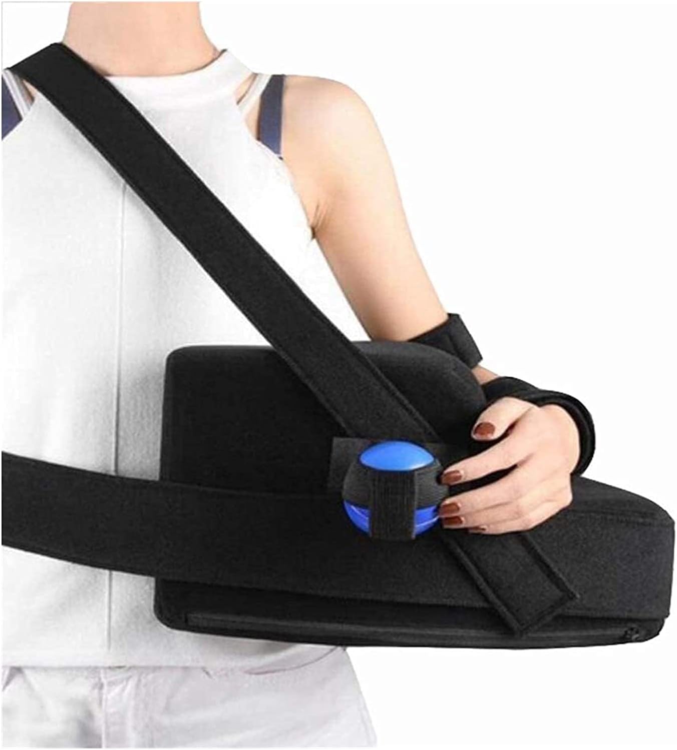 arm Sling Shoulder Sling arm Brace Shoulder immobilizer Arm Supports with Abduction Pillow and Exercise Ball for After Surgery,Broken Arm Injury Support Pain Relief(Size:Leftarm)