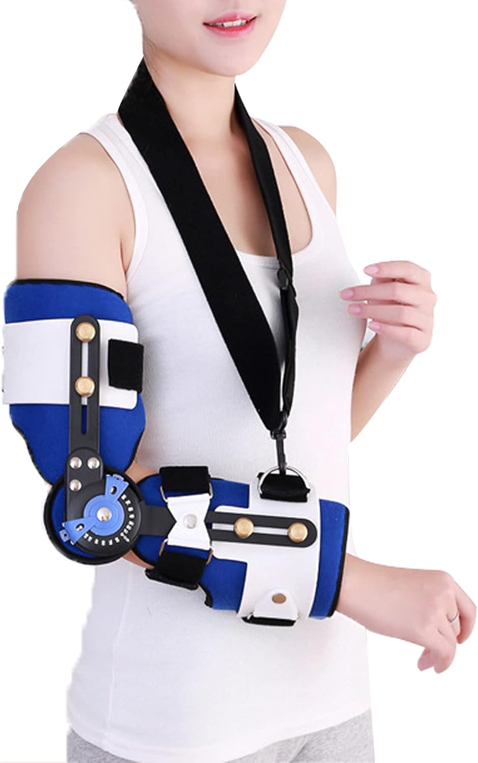 Hinged Elbow Brace for Post-op Surgery Recovery Dislocated Arm Elbow Brace Stabilizer Splint Arm Orthosis Injury Recovery Support Surgery ​Injury Recovery Ligament Tendon Repairs,Right