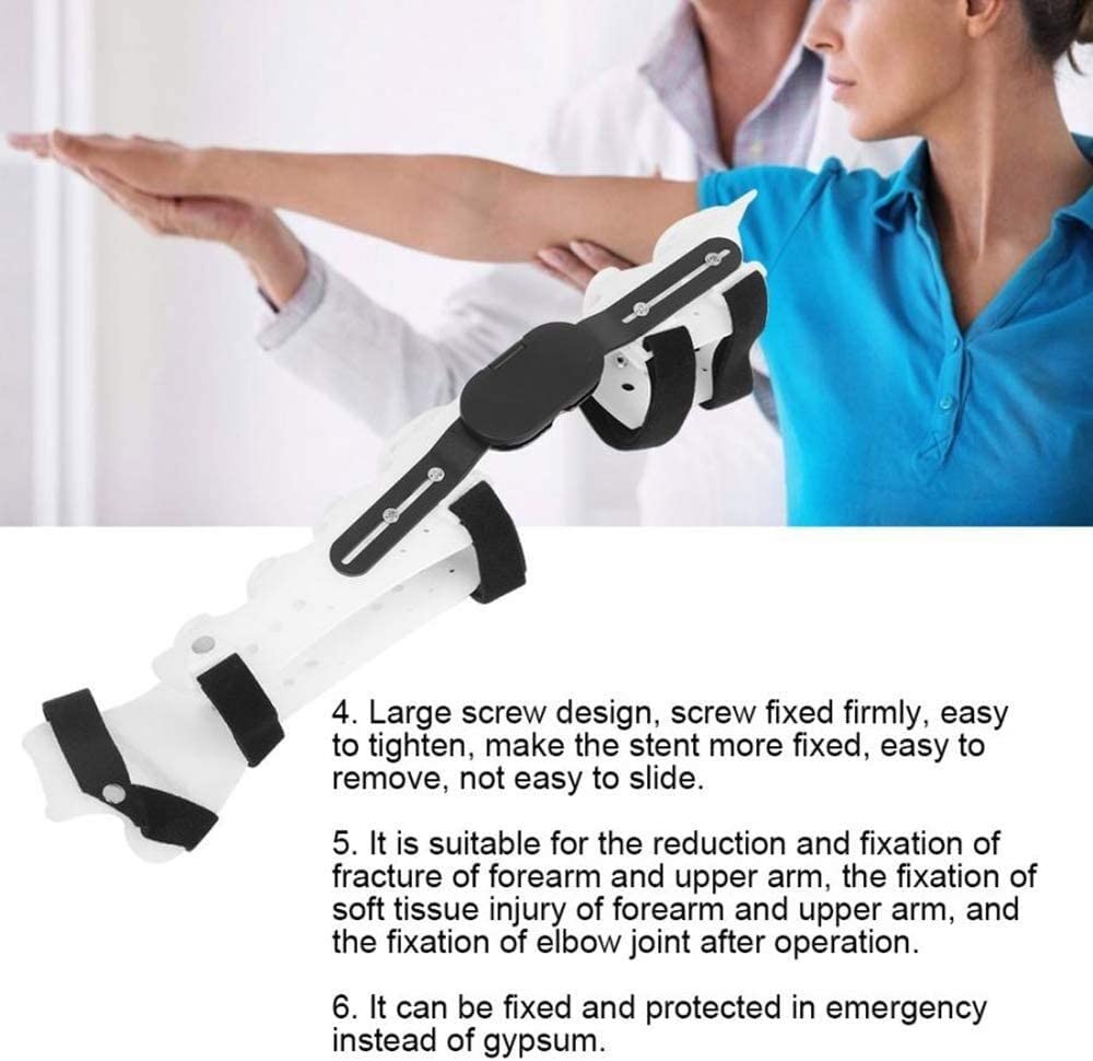 Arm Supports Orthopedic Brace, Adjustable Fixed Elbow Brace Corrective Orthosis Arm Fracture Protector Elbow Forearm Immobilizer Fracture Splint,Right-L