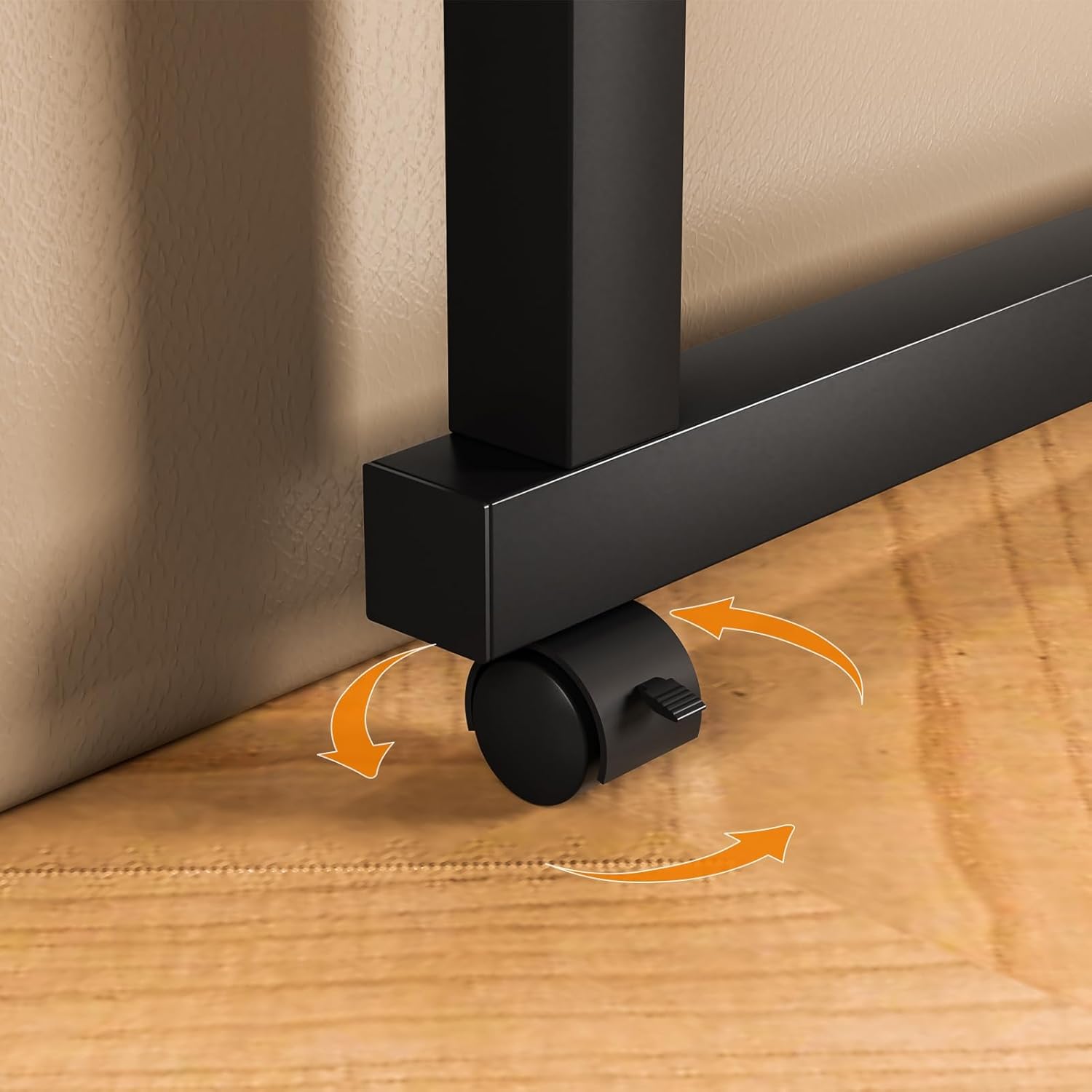 Overbed Bedside Table with Wheels | Adjustable Height Bed Table Over The Bed Rolling Laptop Desk,Mobile Standing Laptop Desk Rolling Computer Cart Movable Overbed Home Use ﻿ Matte Black