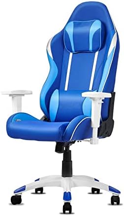 Gaming Chair Racing Style Ergonomic High-Back,with Lumbar Support Flip Up Arms Headrest Pu Leather Executive High Back Computer Chair Comfortable Anniversary Vision,Blue