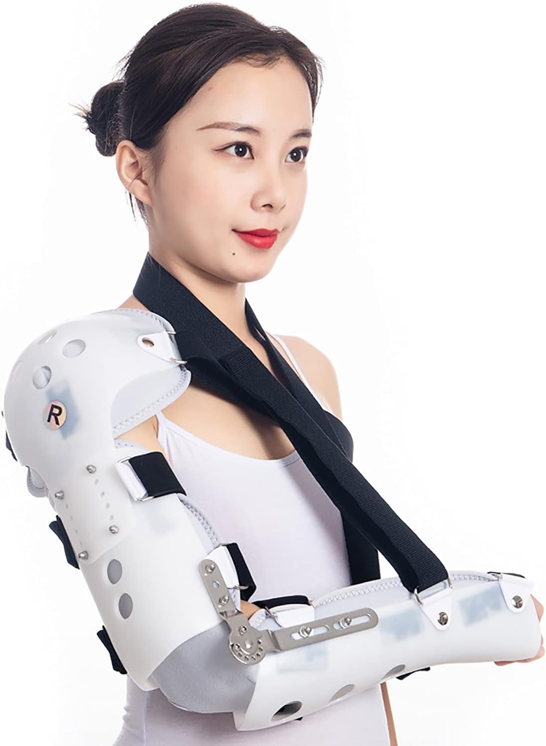 Arm Sling Hinged Elbow Brace Support, Adjustable Forearm Holder, for Injury Recovery Arm Support Arm Extension Protector Orthosis Tools.,