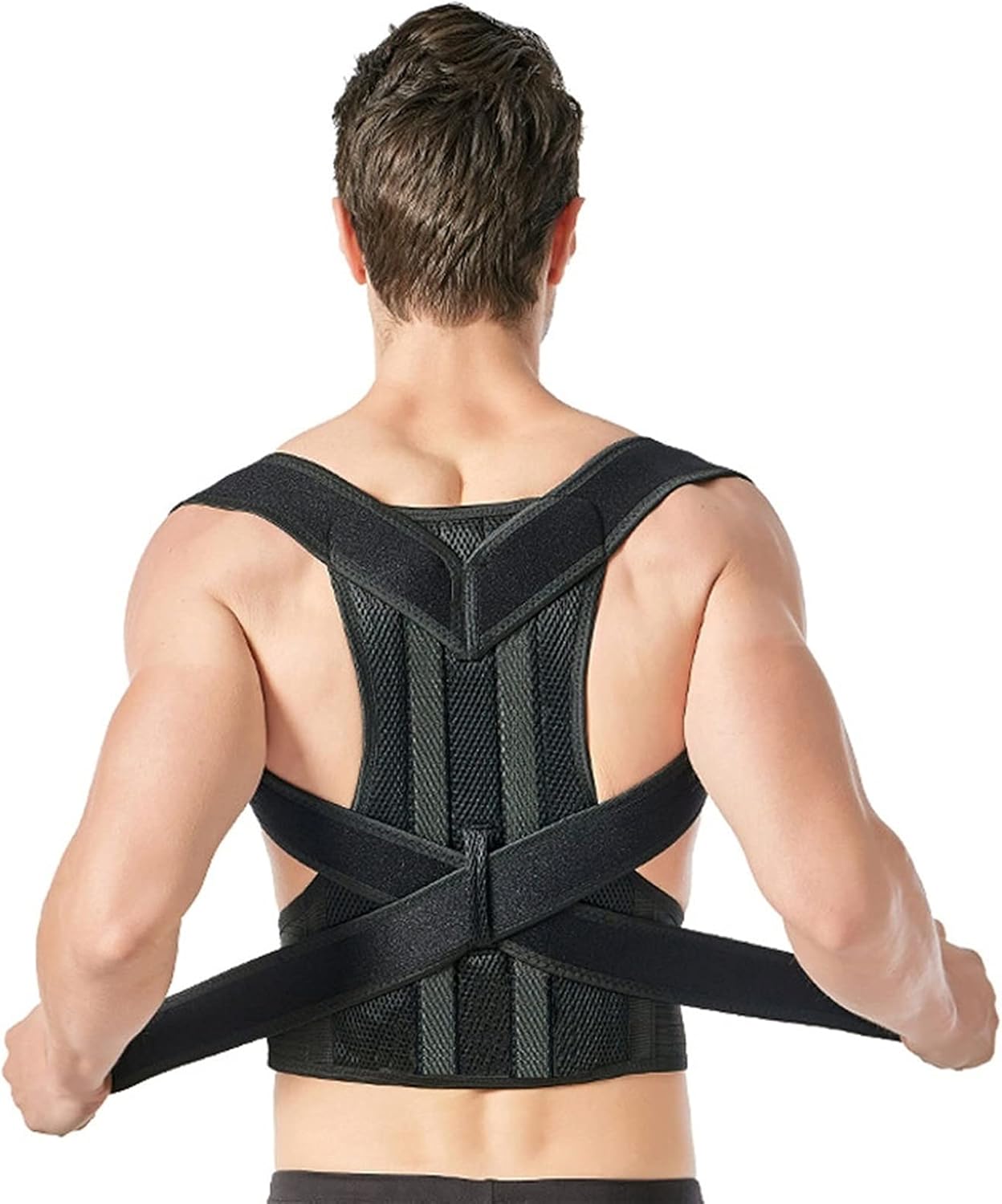 Posture Corrector for Upper Lower Back Pain Relief Spinal Lumbar Support Adjustable Shoulder Brace for Men Womens Improve Scoliosis Thoracic Posture,XXXXX