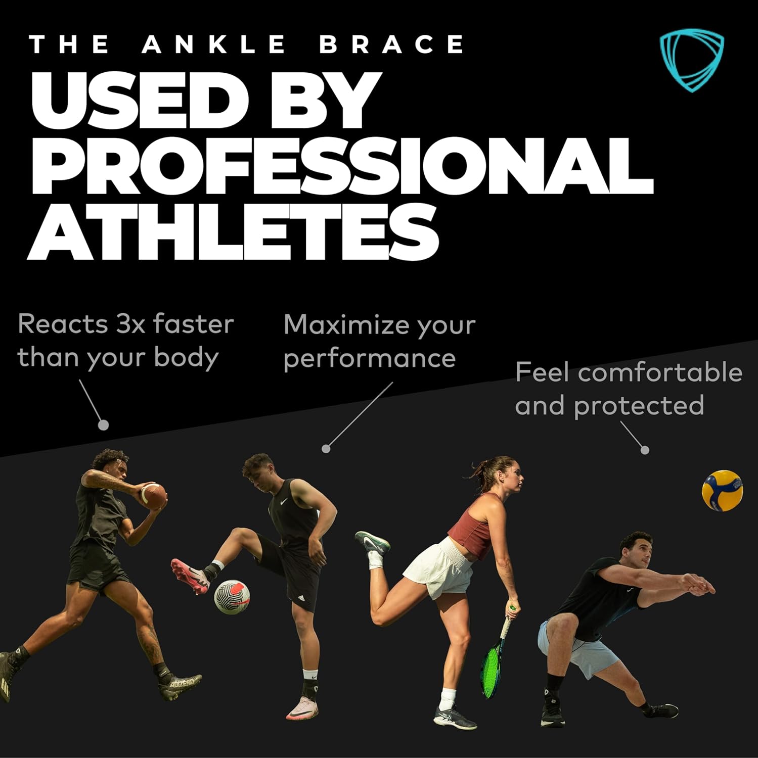 BETTERGUARDS 2.0 Ankle Brace, Lightweight Compression for Sprains & Recovery, Basketball, Football & All-Sports, Men & Women (M, Gray - Right)