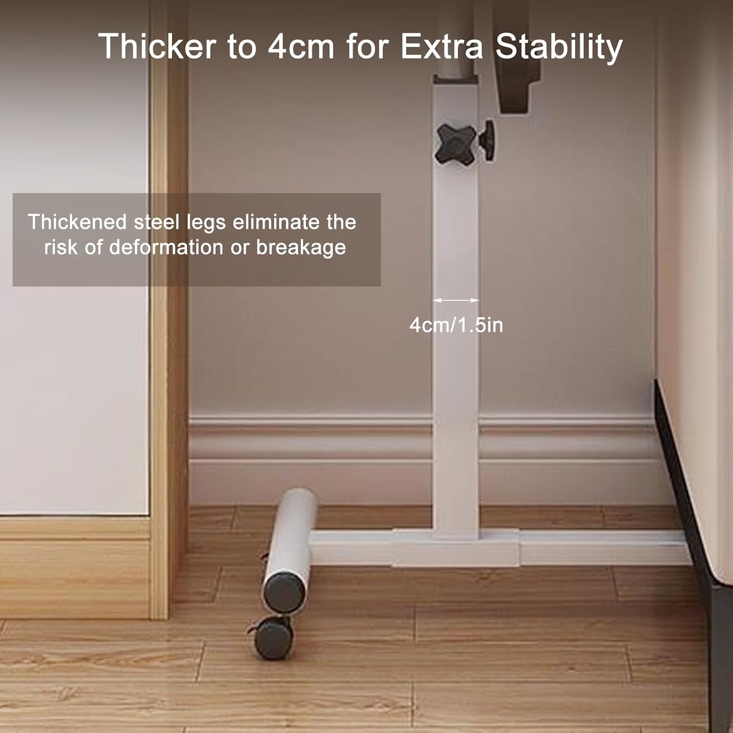 Bedside Rolling Overbed Table, Non Tilt Top with Wheels and Secure Height Adjustment, Portable Rolling Desk, Mobile Small Standing Desk, for Home Use(White)