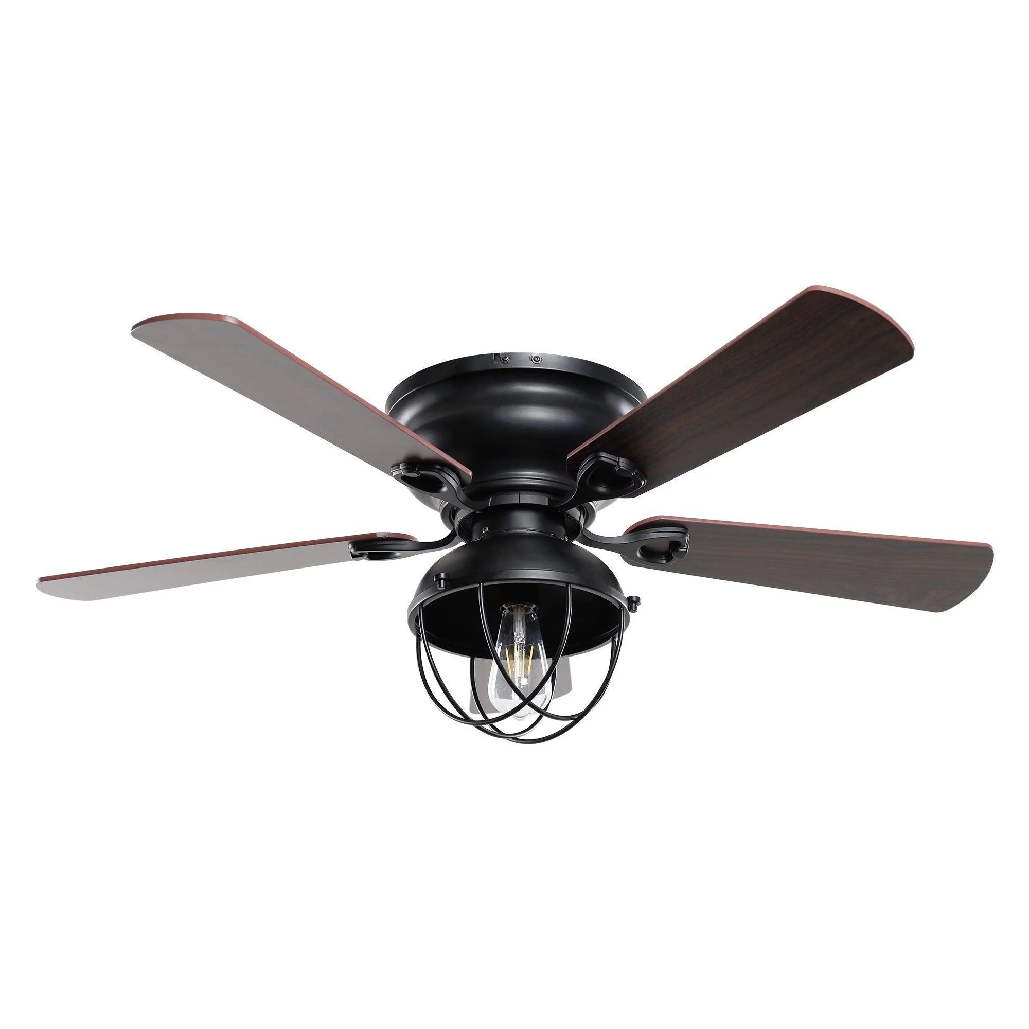 Parrot Uncle 42-Inch Traditional Flush Mount Reversible Ceiling Fan with Lighting and Remote Control (F6232QQ110V)