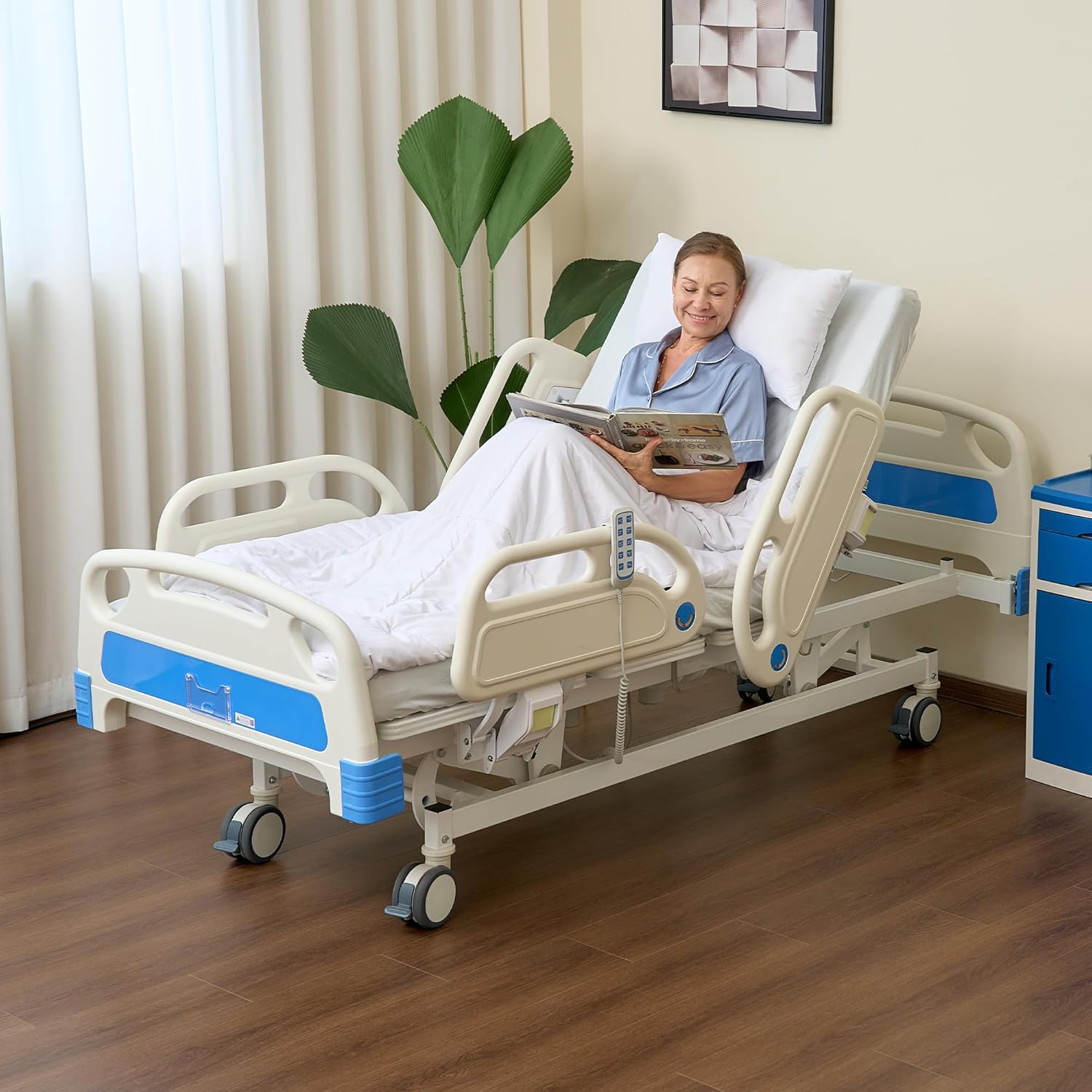 Hospital Bed Electric 5 Function with Trendelenburg & Reverse Trendelenburg, 5