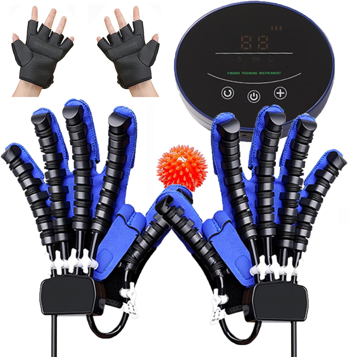 Both Hands Rehabilitation Robot Gloves,Upgrade Hemiplegia Stroke Arthritis Hand Rehabilitation Trainer, Finger Robot Rehab Gloves