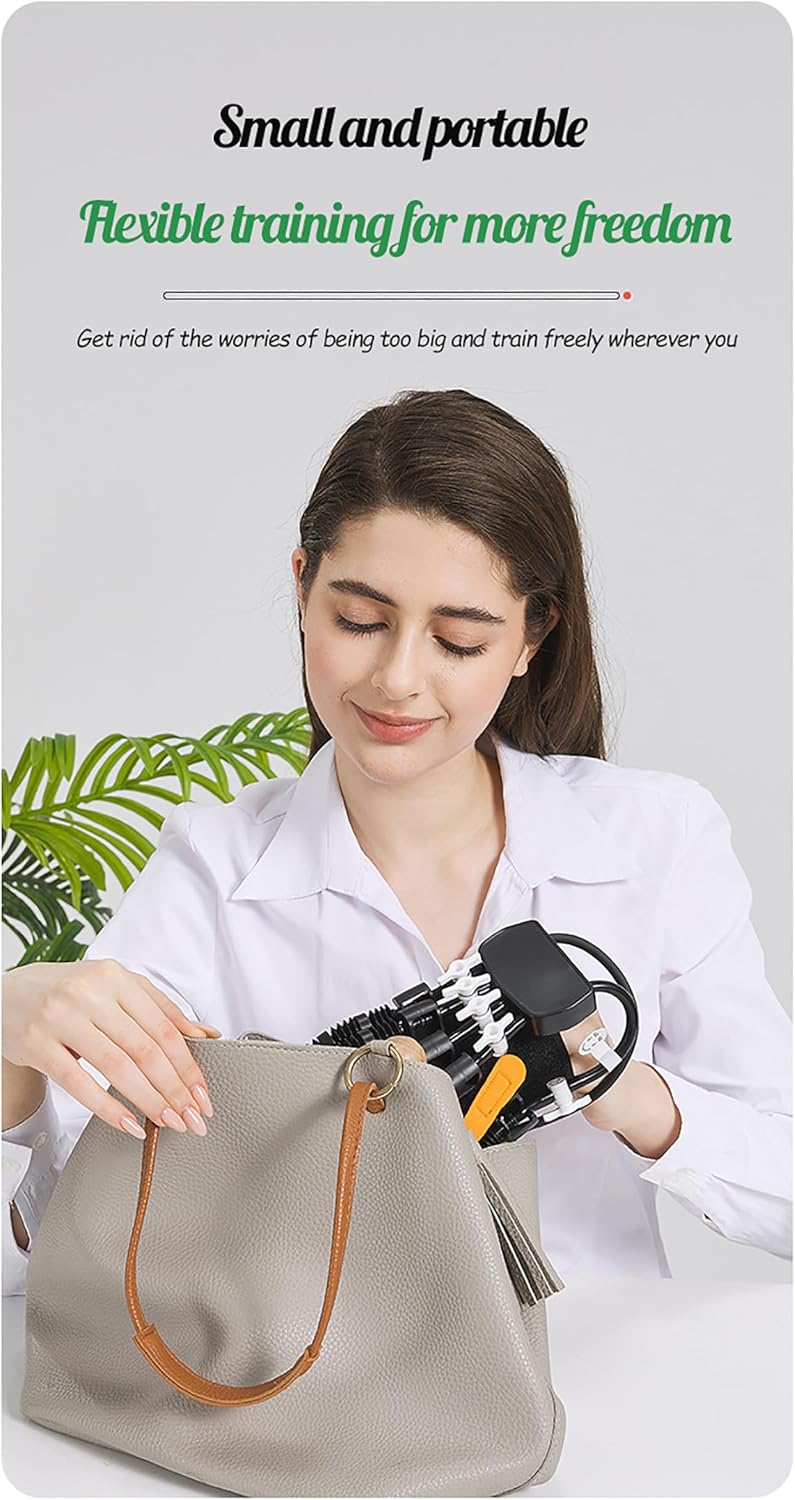 Rehabilitation Robot Gloves Hemiplegia Hand Stroke Recovery Equipment with 3 Training Modes, Robot Hand Glove Finger Trainer with Strength Adjustment