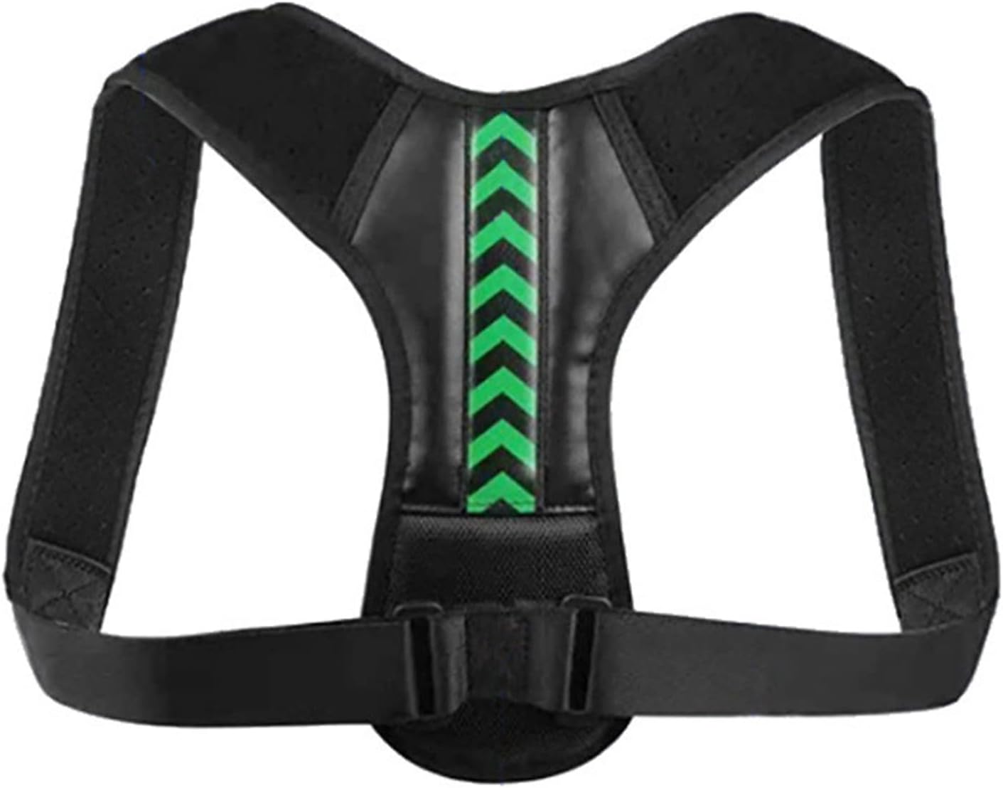Adjustable Back Shoulder Posture Corrector Belt Clavicle Spine Support Home Office Sport Upper Back Neck Brace (Color : Green, Size : S -Weight 20-40KG)