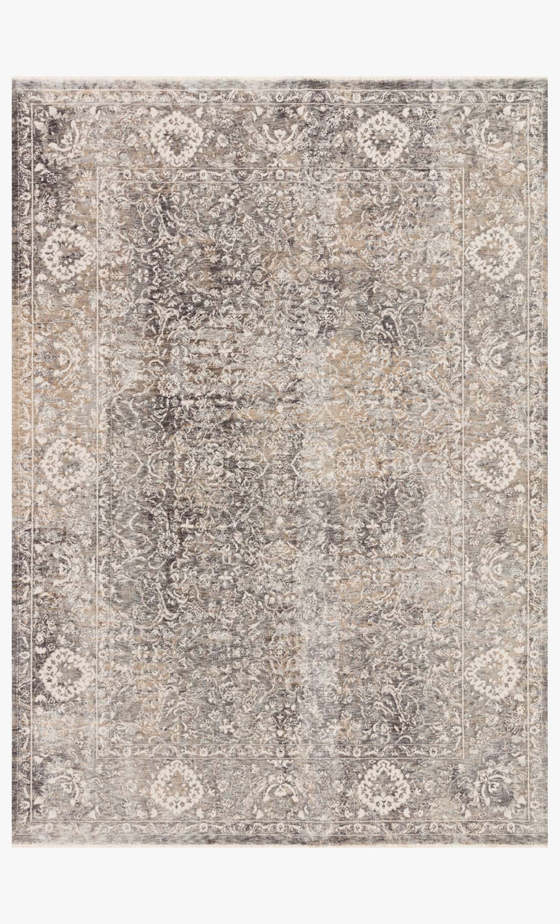 Loloi Homage Collection - Transitional Power Loomed Rug in Stone & Ivory (HOM-03)