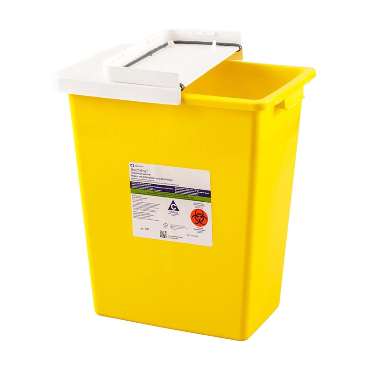 SharpSafety Chemotherapy Waste Container 8 gal. Horizontal/Vertical Entry Case of 10