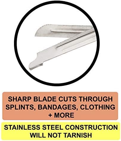 SURGICAL ONLINE Trauma, EMT, Firefighter Shears Cutter â€“ Black Durable Coated Stainless Steel Bandage Scissors (100)