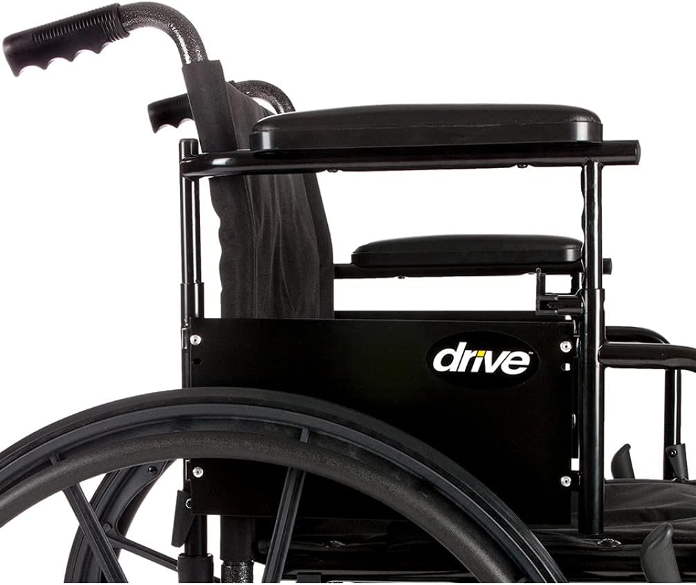 Drive Medical Cruiser X4 Lightweight Dual Axle Wheelchair with Adjustable Detachable Arms, Full Arms, Elevating Leg Rests 16