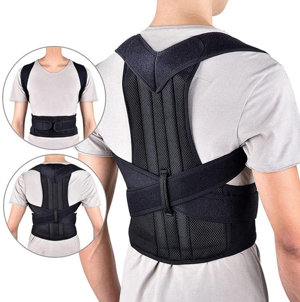 Posture Corrector,Adjustable Good Correction Belt for Kyphosis, Comfortable Shoulder Brace for Slouching for Men &,Suitable for Running Sports Back and Neck Pain Relief Spinal Support,M