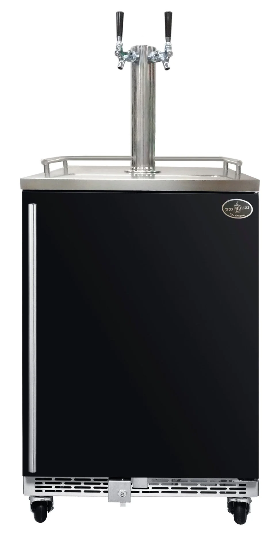 Beer Meister Premium Series Refrigerator Dual Tower With Black Door and Digital Temperature Control (BM1600BDWT)