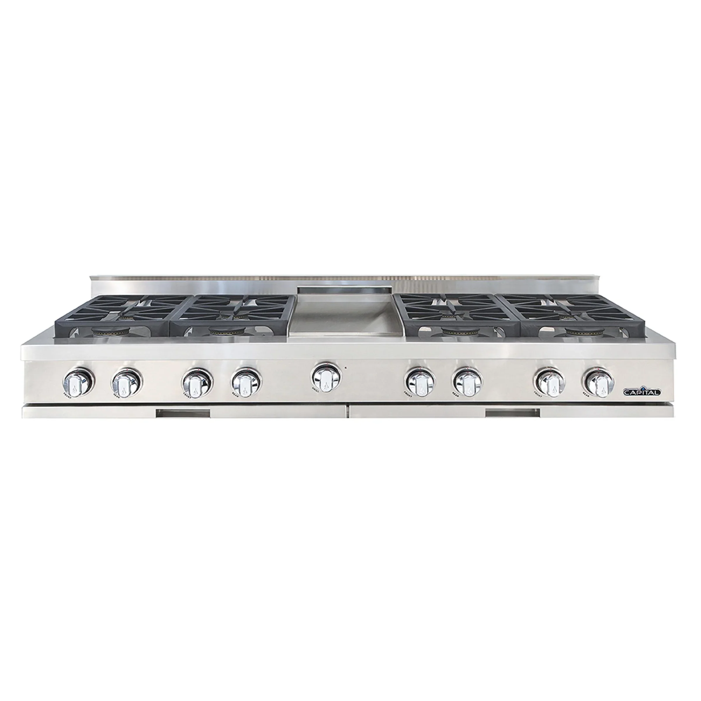 Capital 60-Inch Rangetop in Stainless Steel with 8 Sealed Burners & Griddle (GRT604G4)