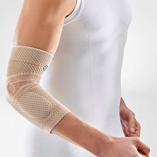 Bauerfeind - EpiTrain - Elbow Support - Targeted Compression for Chronic Elbow Pain - Size 0 - Color Nature