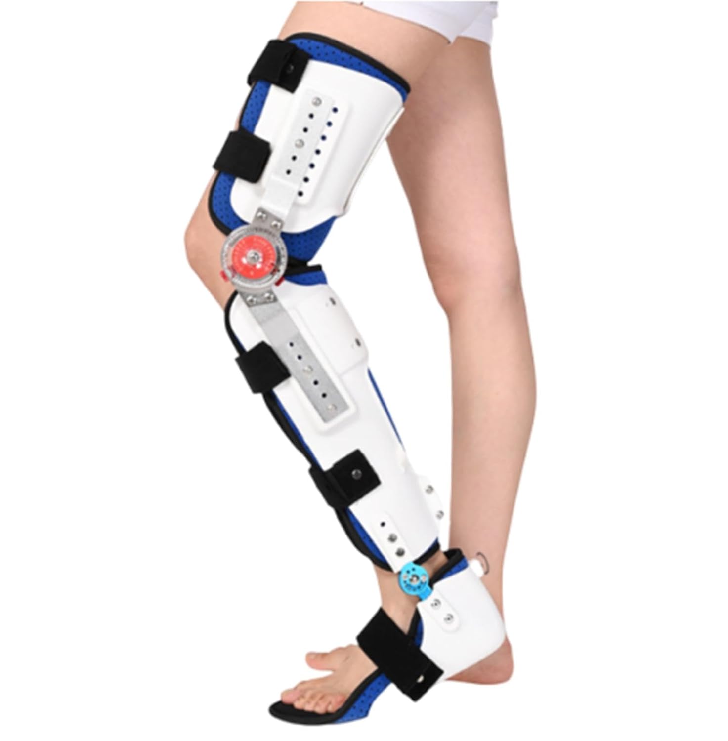 Hinged Knee Brace,Adjustable ROM Knee Brace for ACL, MCL and PCL Injury,Knee Immobilizer Leg Braces Orthopedic Suitable for Men and Women,Right (Left