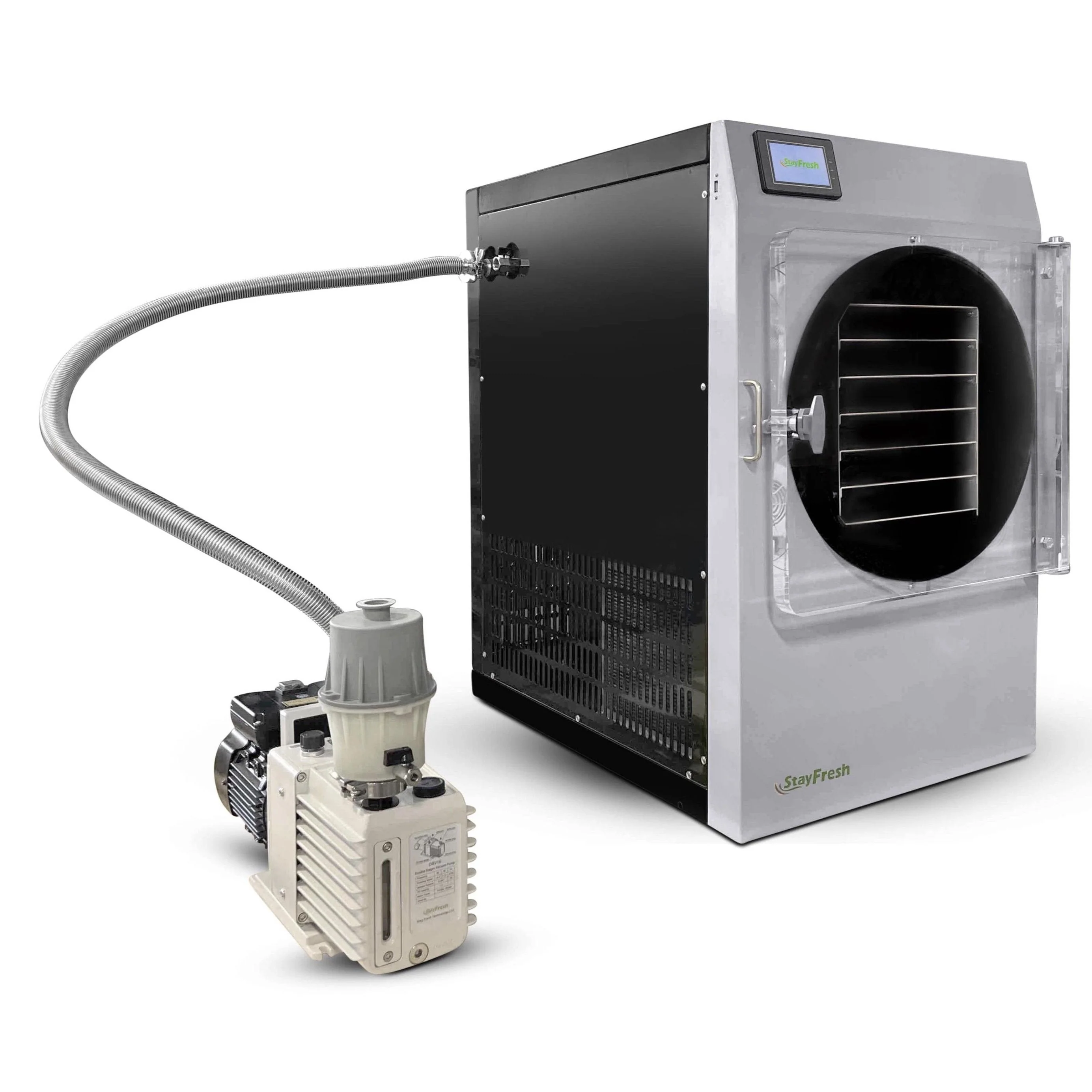 Stay Fresh Mega Freeze Dryer with Mega Commercial Pump in Stainless Steel and 6 Trays (43962780483735)