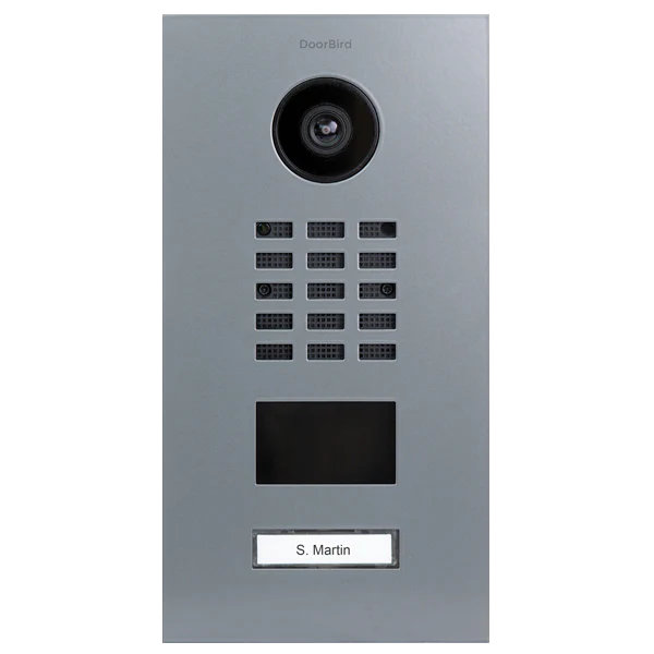 DoorBird D2101V IP Video Door Station, 1 Call Button in Signal Grey, RAL 7004
