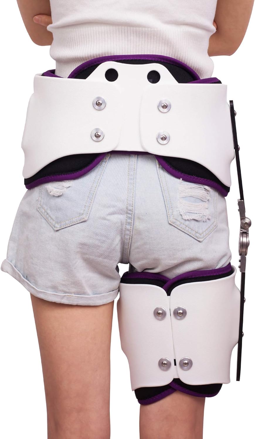 Adjustable Hip Joint Abduction Bracket Hip ROM Hinged Leg Brace Orthosis Stabilizer Hip Joint Femoral Brace Protector for Femoral Fracture