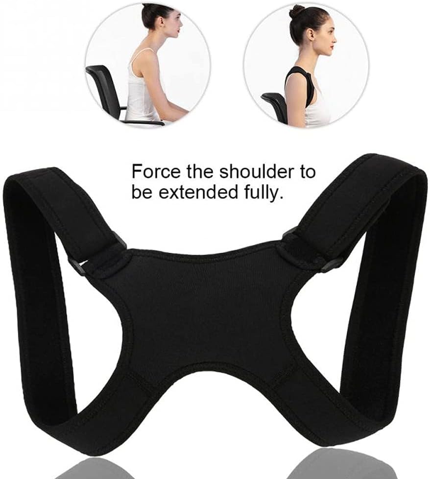 Unisex Adjustable Posture Corrector, Upper Back Brace Clavicle Support for Providing Relief from Neck Back & Shoulder,