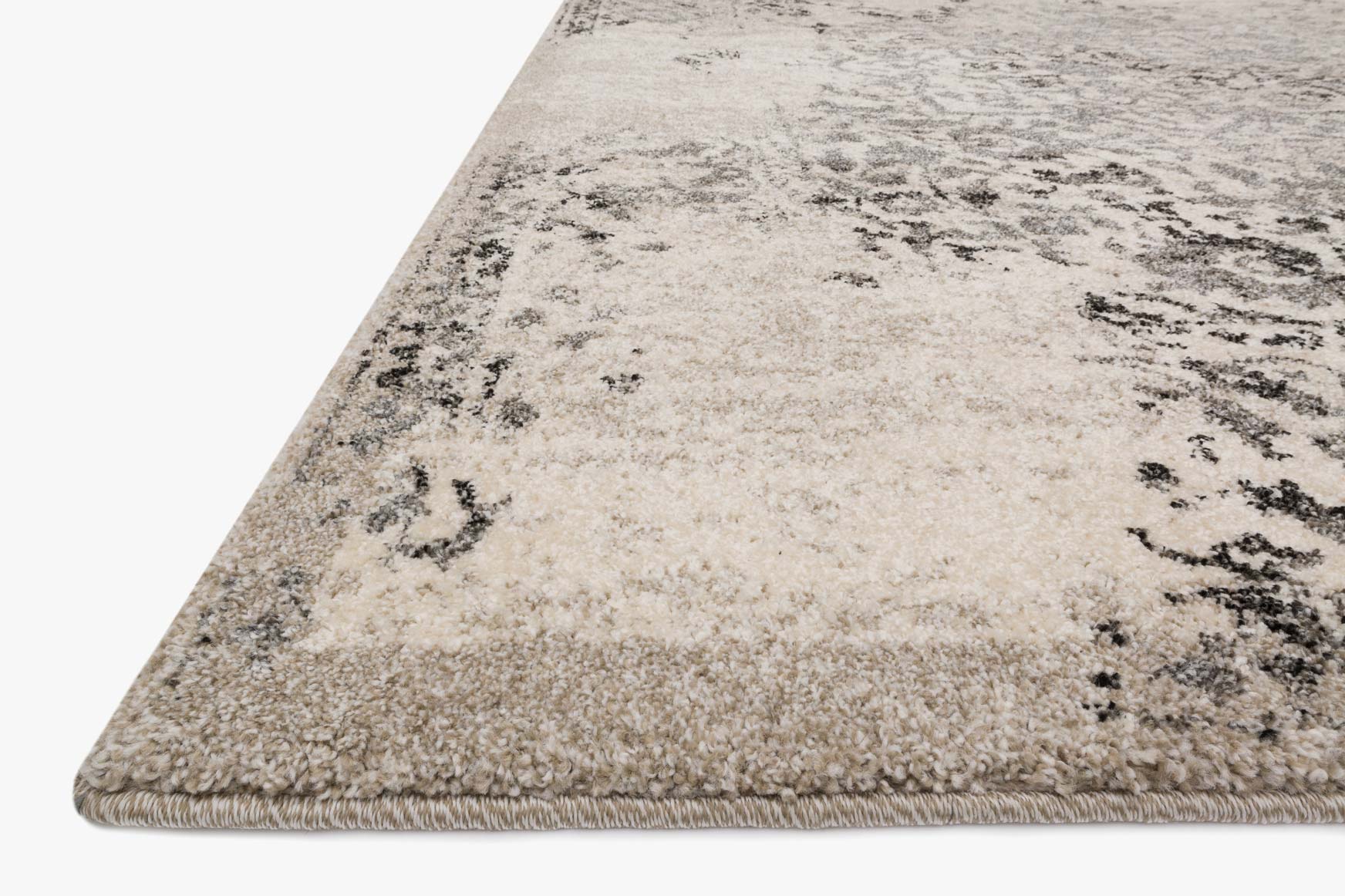 Loloi Emory Collection - Transitional Power Loomed Rug in Ivory & Charcoal (EB-01)