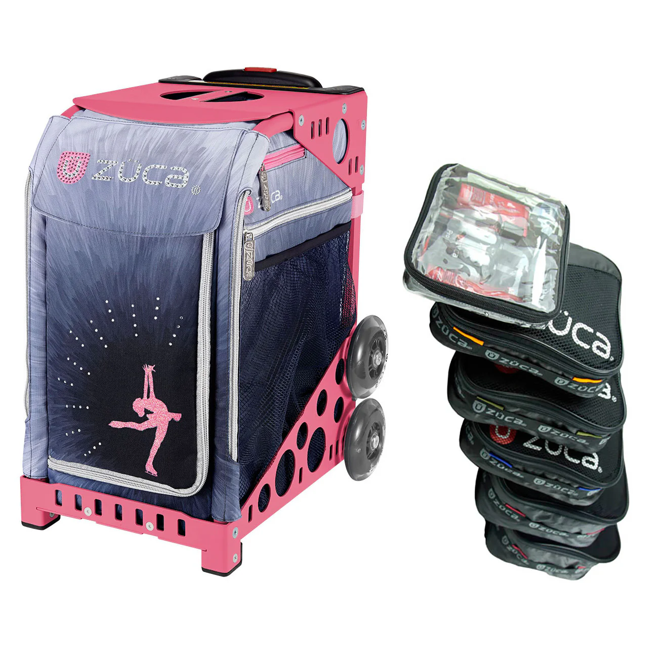 Zuca Ice Dreamz Lux Sport Insert Bag & Pink Frame and Packing Pouch Set