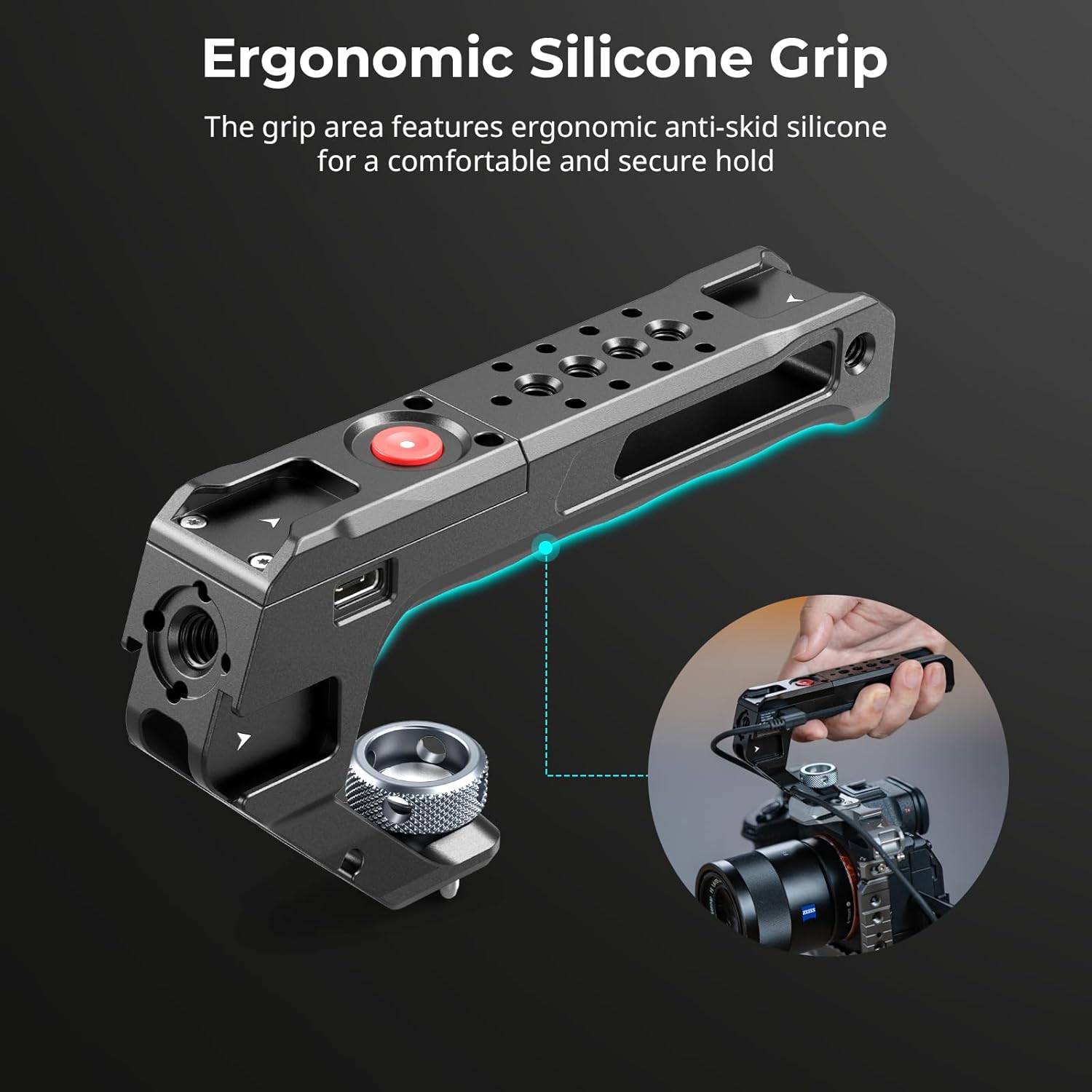 SmallRig Universal Magic Arm with Small Ballhead (2pcs)+Top Handle with Record Start/Stop Remote Trigger for ARRI 3/8”-16 Hole