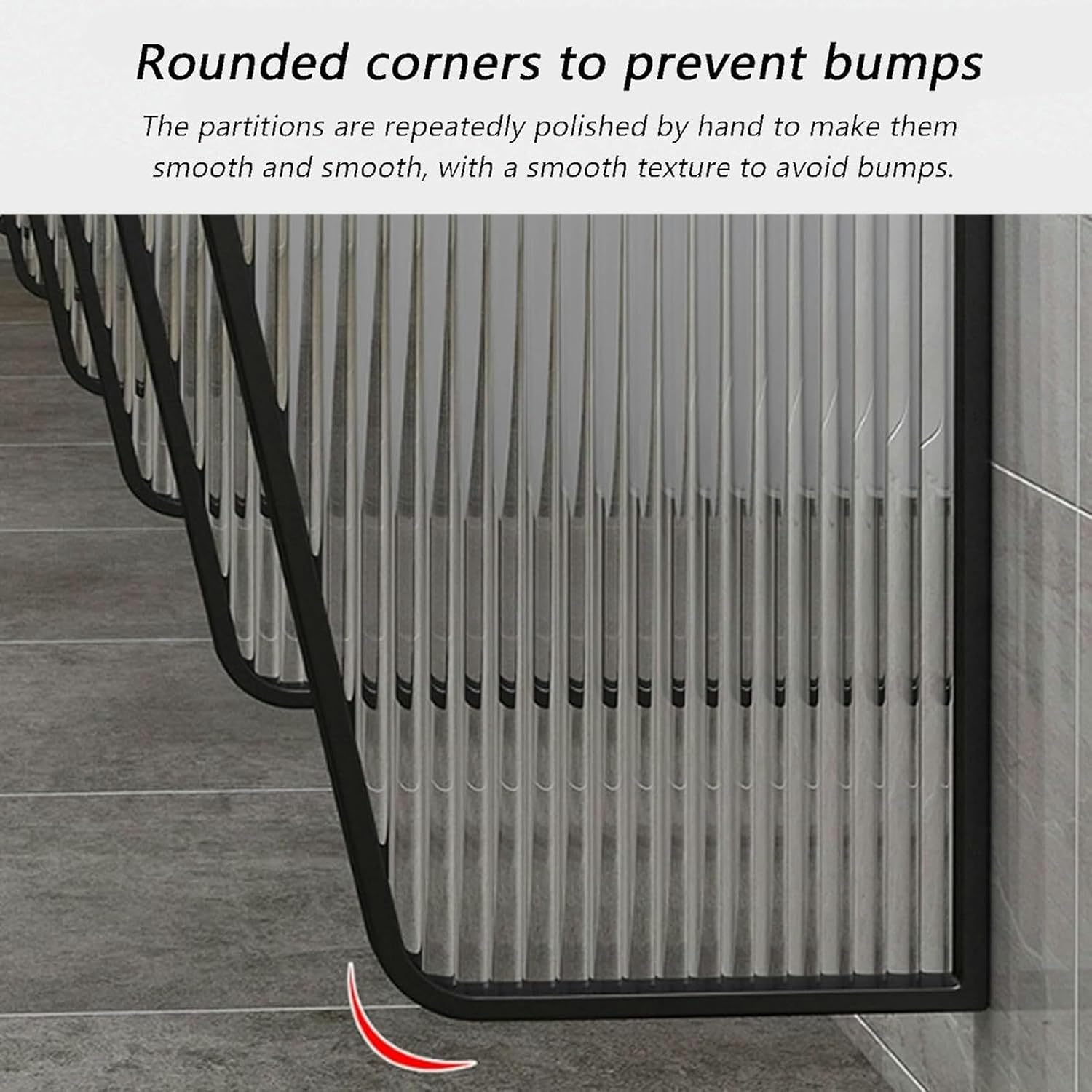 Men public toilet urinal privacy screen restroom partitions tempered glass toilet baffle with stainless steel frame Hotel Bathroom Urinal Screen Partition For use in bars and restaurants ( Color : Bla