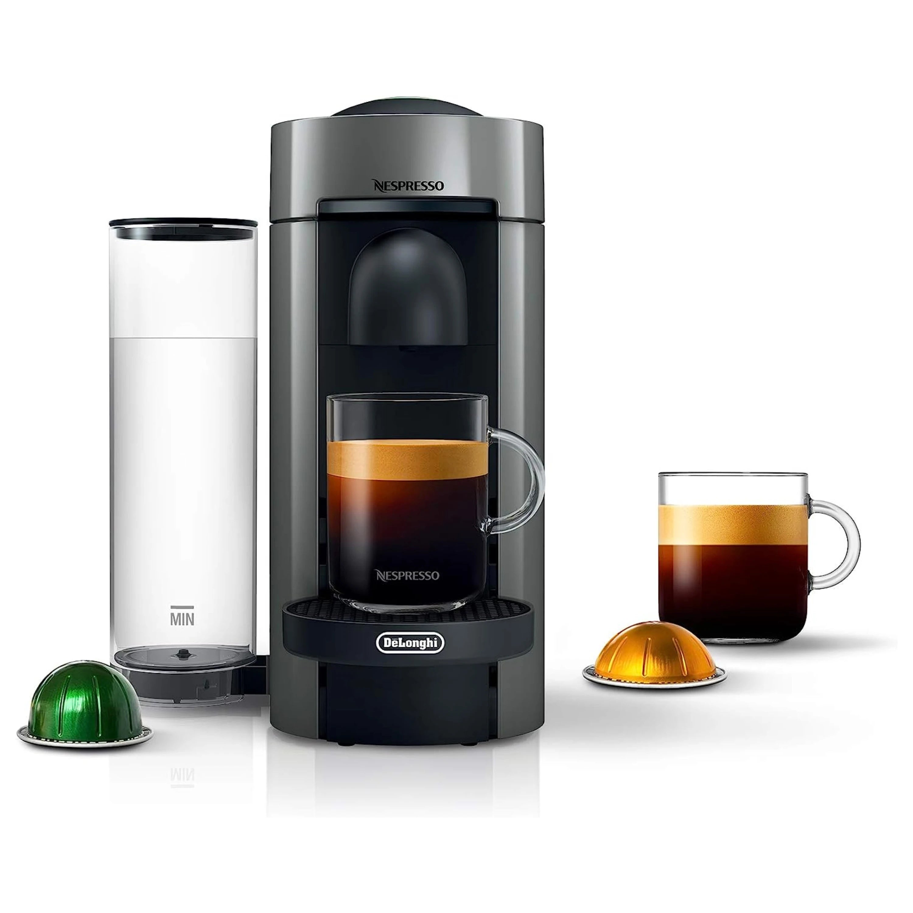 De'Longhi Nespresso VertuoPlus Coffee & Espresso Single-Serve Machine in Gray (ENV150GY)