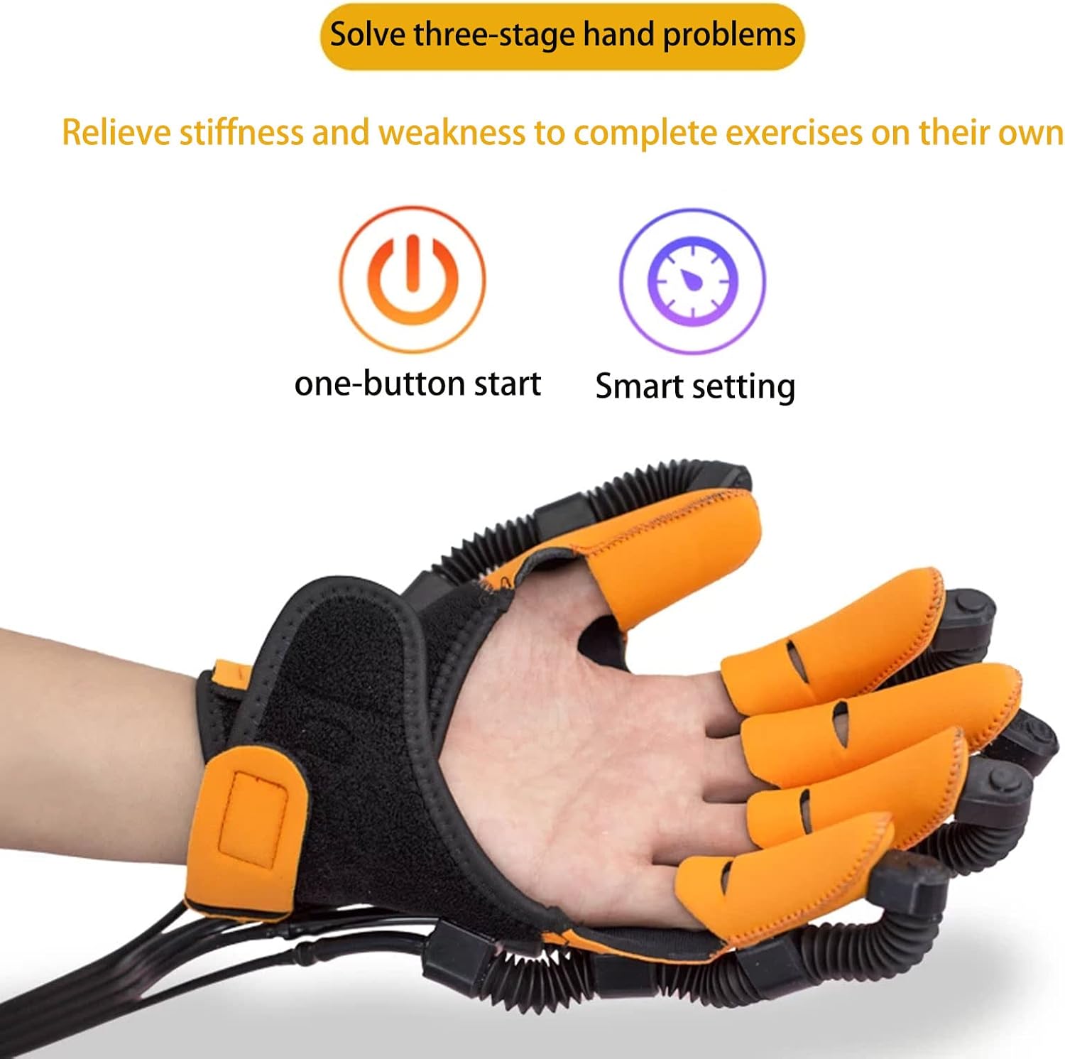 DWLOMHE Rehabilitation Robot Glove Hand Rehabilitation Device Finger Training Device Rehabilitation Robot Gloves for Stroke Hemiplegia Help Patient with